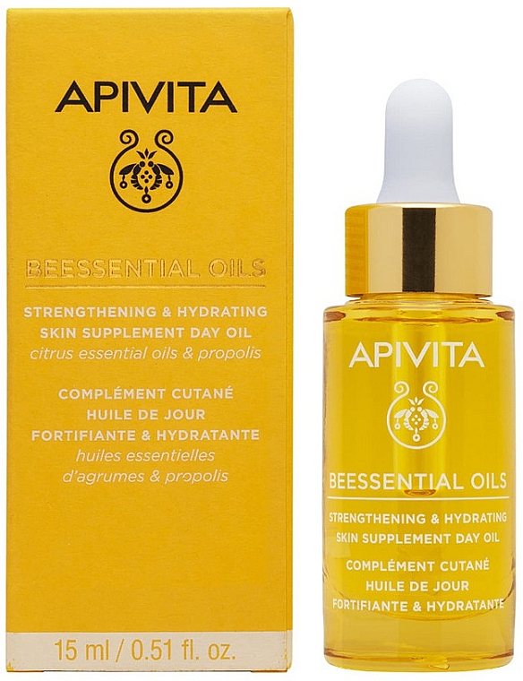 Дневное масло для ухода за кожей - Apivita Beessential Oils Strengthening & Hydrating Skin Supplement Day Oil — фото N1