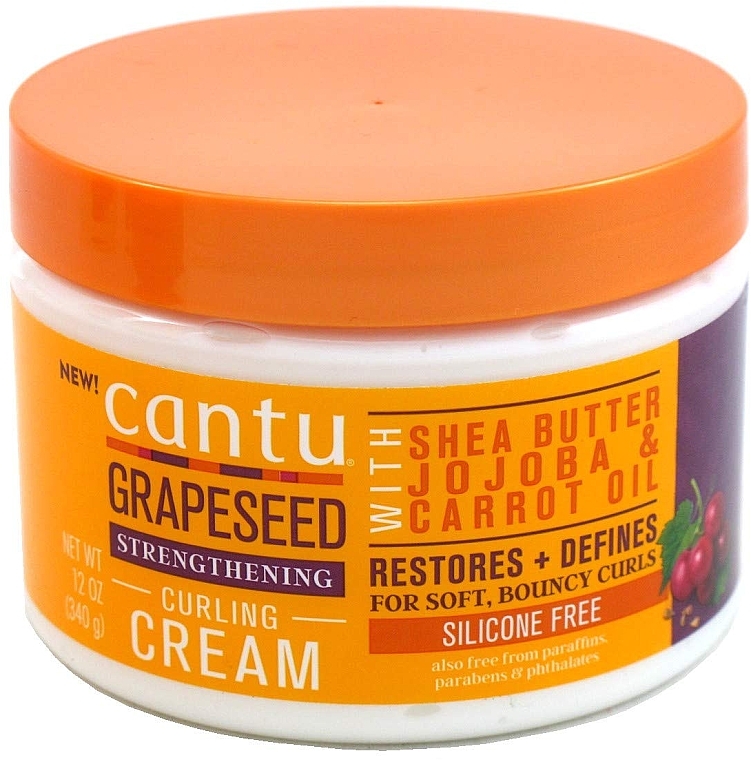 Укрепляющий крем для локонов с маслом виноградных косточек - Cantu Grapeseed Strengthening Curl Cream — фото N1
