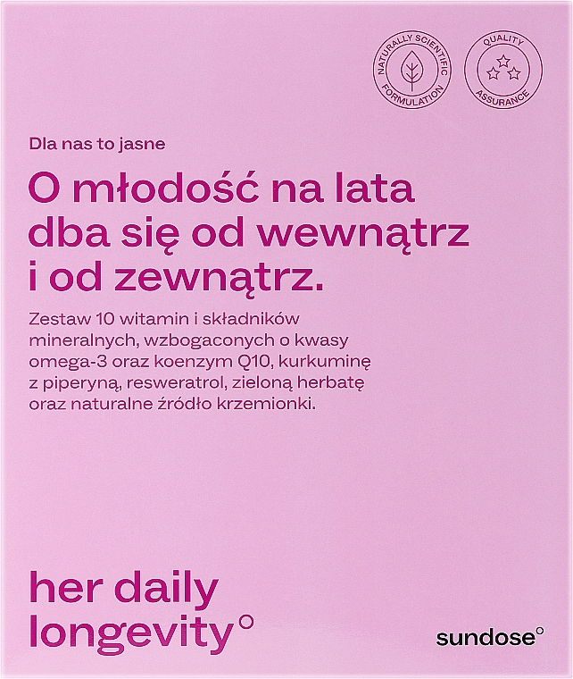 Пищевая добавка "Her Daily Longevity Orange" для женщин - Sundose Suplement Diety — фото N1