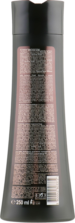 Шампунь для волосся з кератином і арганієвою олією - Visage Keratin & Argan Shampoo — фото N2