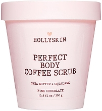 УЦІНКА Скраб для ідеально гладенької шкіри, з маслом ши й скваланом - Hollyskin Perfect Body Coffee Scrub Pink Chocolate * — фото N1