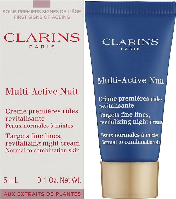 Нічний крем - Clarins Multi-Active Nuit Targets Fine Lines, Revitalizing Night Cream Normal to Dry Skin (міні) — фото N2