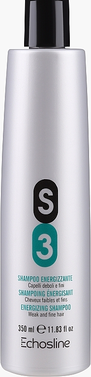 Зміцнюючий шампунь для тонкого і ослабленого волосся - Echosline S3 Invigorating Shampoo