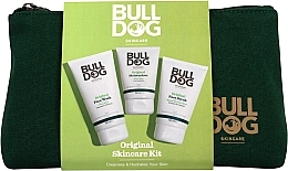 Парфумерія, косметика Набір - Bulldog Skincare Original Skincare Kit (f/wash/150ml + f/cr/100ml + f/scr/125ml + pouch)