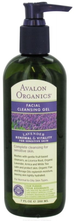 УЦІНКА Гель для очищення обличчя -Avalon Organics Lavender Luminosity Facial Cleansing Gel*