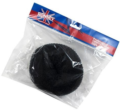 Валик для прически, 8.5х3.5 см, черный - Ronney Professional Hair Bun 046 — фото N1