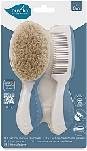 Духи, Парфюмерия, косметика Набор - Nuvita Comb Set Powder Blue (h/brush/2 pcs)