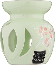 Аромалампа "Тыква" салатовая с цветами - Flora Secret — фото N1