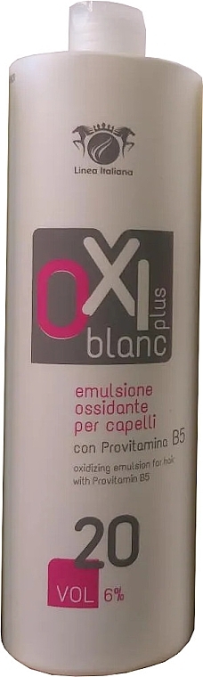 Окислювальна емульсія з провітаміном В5 - Linea Italiana OXI Blanc Plus 20 vol. (6%) Oxidizing Emulsion — фото N1