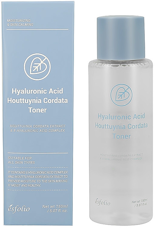 Тонер для обличчя з гіалуроновою кислотою - Esfolio Hyaluronic Acid Houttuynia Cordata Toner — фото N1