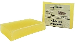 Глицериновое мыло для тела "Серое с льняным маслом" - Soap&Friends — фото N1