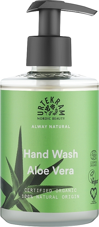 Рідке мило для рук - Urtekram Aloe Vera Hand Soap Organic — фото N1