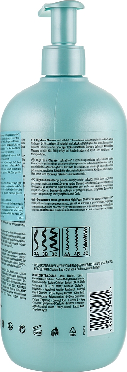 Безсульфатний шампунь для кучерявого волосся - Schwarzkopf Professional Mad About Curls High Foam Cleanser Shampoo — фото N4