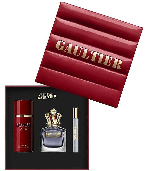 Jean Paul Gaultier Scandal Pour Homme - Набір (edt/100ml + deo/150ml + edt/travel/10ml) — фото N2