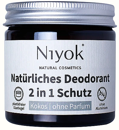 Натуральный кремовый дезодорант "Kokos" - Niyok Natural Cosmetics — фото N1