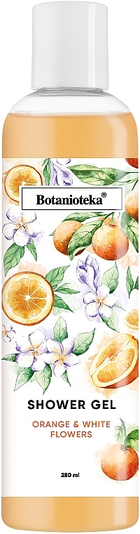 Гель для душу "Апельсин і білі квіти" - Botanioteka — фото N1