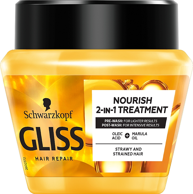 Маска для пошкодженого і ослабленого волосся - Gliss Kur Oil 8 Oils Nutritive Mask