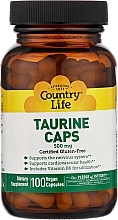 Духи, Парфюмерия, косметика Таурин, 500 мг - Country Life Taurine Caps 500 mg