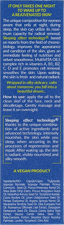 Олія для обличчя "Нічна" - Floslek Skin Care Expert Overnight Nourishing Oil — фото N3