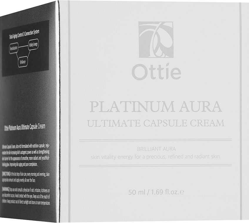 Крем для обличчя з платиною - Ottie Platinum Aura Ultimate Capsule Cream — фото N1