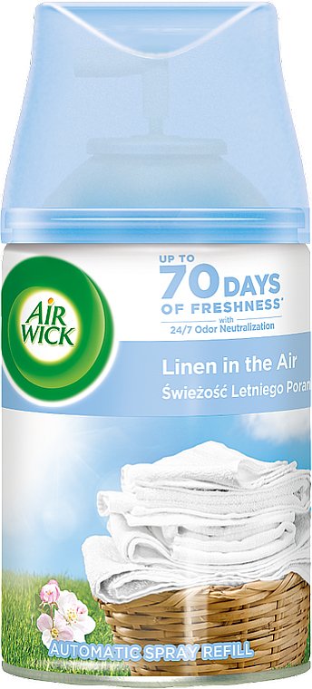 Змінний аерозольний балон до автоматичного освіжувача повітря "Свіжість літнього ранку" - Air Wick Freshmatic Life Scents — фото N1