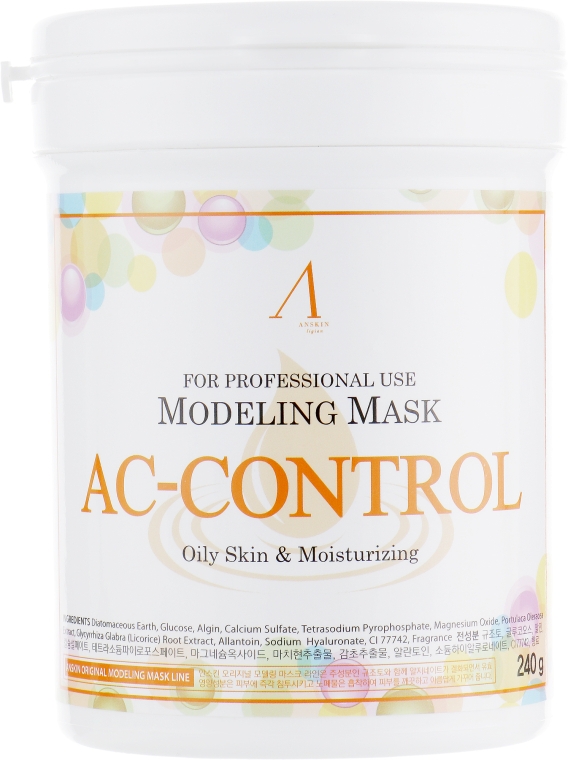 Маска для лица anskin modeling mask charcoal oil control pore management