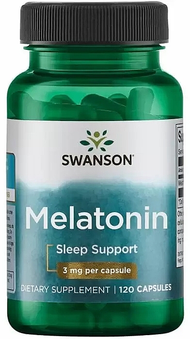 Диетическая добавка "Мелатонин", 3 mg - Swanson Melatonin — фото N1