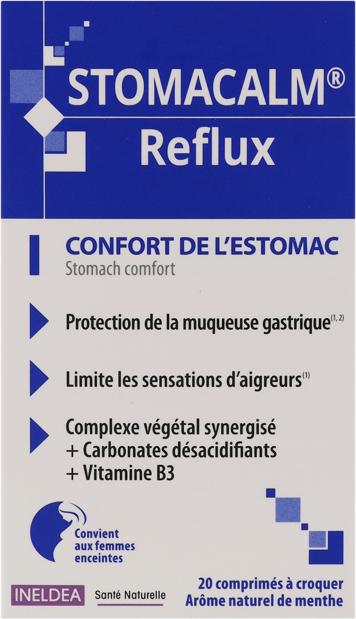 Комплекс "Stomacalm Reflux" против изжоги, для комфорта желудка - Ineldea Sante Naturelle — фото 20шт