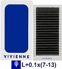 Парфумерія, косметика Накладні вії "Elite", чорні, 20 ліній (mix, 0,1, L + , 7-13) - Vivienne 