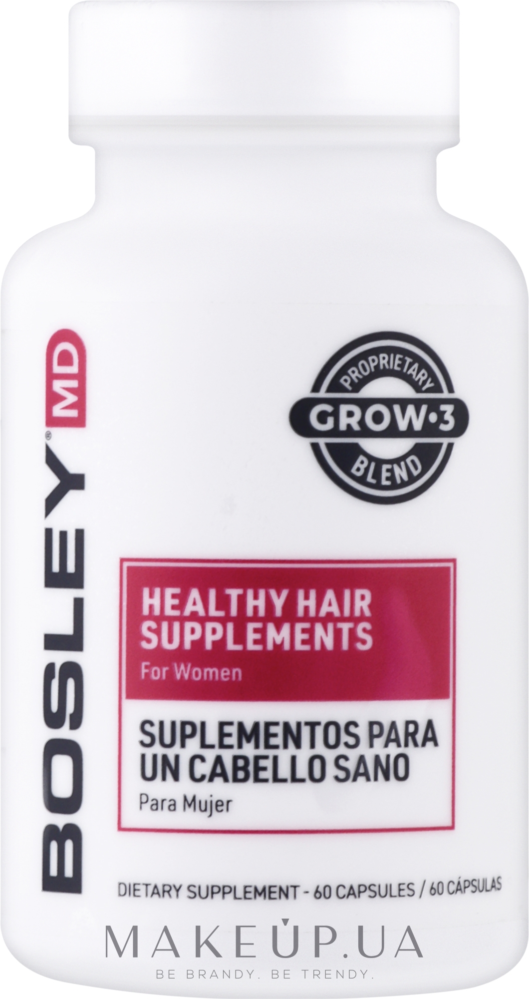 Диетическая добавка для роста здоровых волос у женщин - Bosley Healthy Hair — фото 60шт