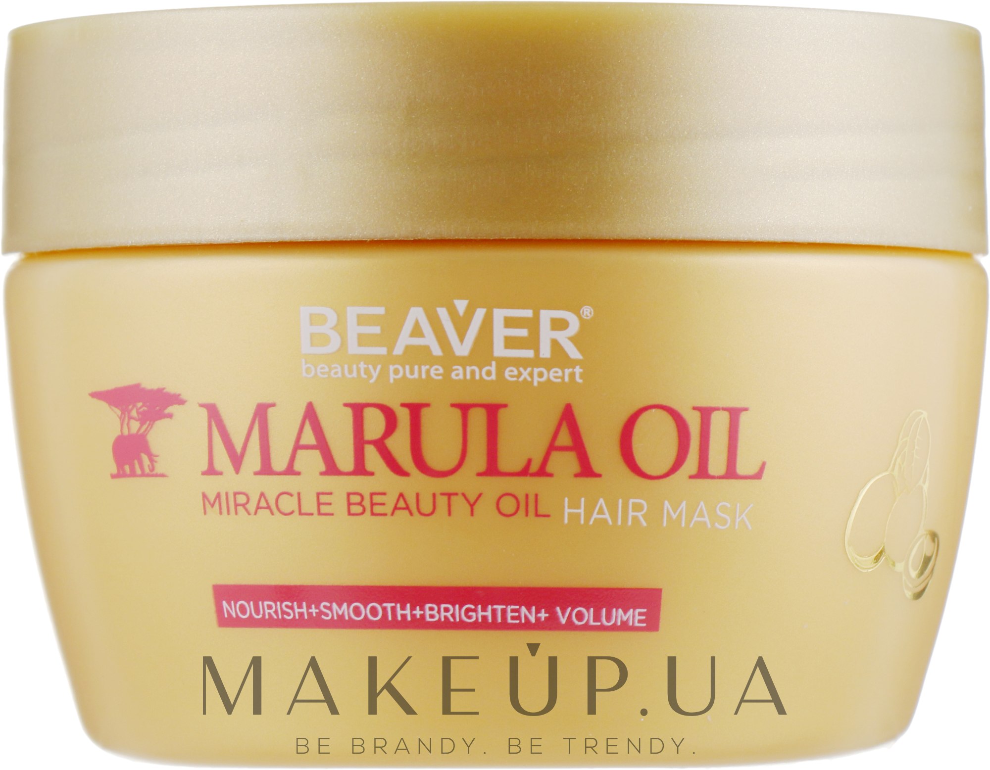 Маска для глубокого питания поврежденных волос с маслом Марулы - Beaver Professional Nourish Marula Oil Hair Mask — фото 250ml