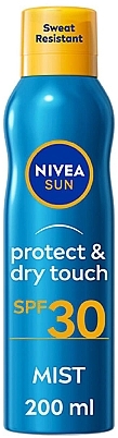 Солнцезащитный спрей с SPF 30 - NIVEA Sun Protect & Dry Touch SPF 30 Mist — фото N1