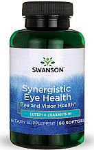 Парфумерія, косметика Харчова добавка з лютеїном і зеаксантином, 60 капсул - Swanson Synergistic Eye Health Lutein&Zeaxanthin