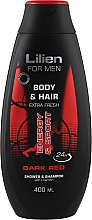 Чоловічий шампунь-гель для душу - Lilien For Men Body & Hair Dark Red Shower & Shampoo — фото N1