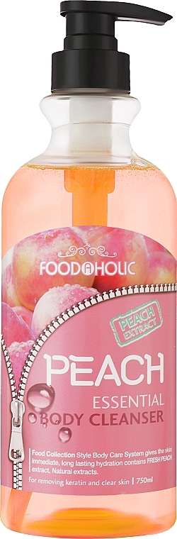 Гель для душа с экстрактом персика - Food a Holic Essential Body Cleanser Peach — фото N1