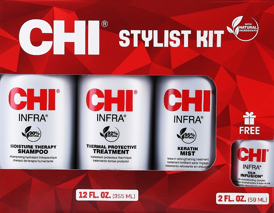 Набір - CHI Stylist Kit (shm/355ml + cond/355ml + mist/355ml + silk/59ml) * — фото N1