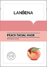 Парфумерія, косметика Маска-сироватка для обличчя з екстрактом персика - Lanbena Peach Serum Facial Mask