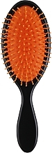 Щетка для волос массажная С0256-2, черная с оранжевым - Rapira — фото N1
