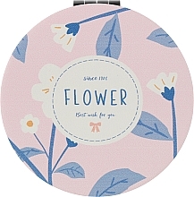 Зеркало косметическое "Flower", круглое, розовое - SPL — фото N1