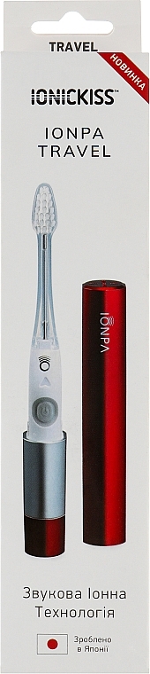 Электрическая ионная зубная щетка, красная - Ionickiss Ionpa Travel — фото N1
