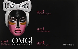 Четырехкомпонентная маска для очищения лица - Double Dare OMG! 4in1 Kit Zone System Mask — фото N3