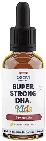Пищевая добавка со вкусом лимона, 640 мг - Super Strong DHA Kids, 640 mg — фото N1