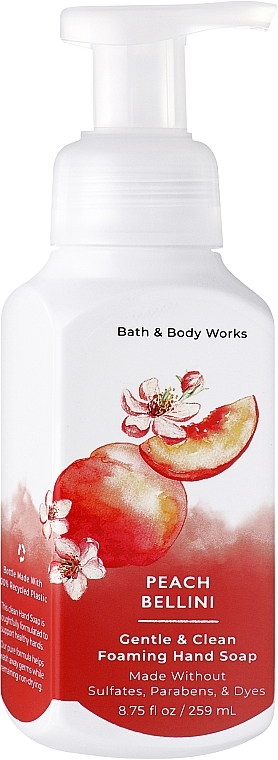 Мило для рук - Bath & Body Works Peach Bellini Gentle Clean Foaming Hand Soap — фото N1