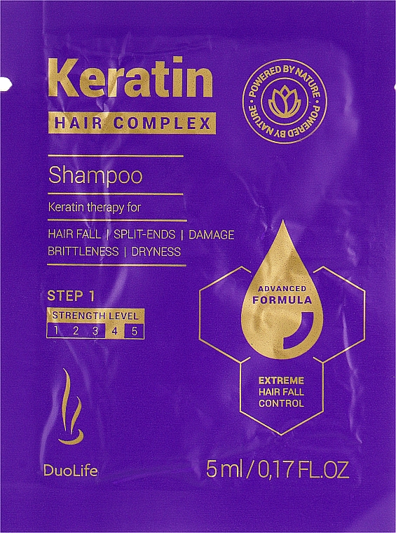 Шампунь с кератином - DuoLife Keratin Hair Complex Advanced Formula Shampoo (пробник) — фото N1