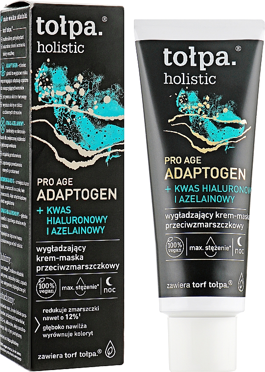 Розгладжувальна нічна крем-маска проти зморщок - Tolpa Holistic Pro Age Adaptogen Cream-mask — фото N2