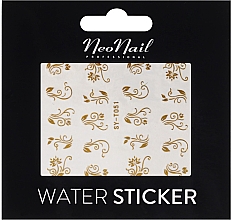 Парфумерія, косметика Наклейки для нігтів - Neonail Water Sticker Gold