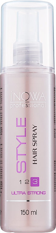 Рідкий лак для волосся ультрасильної фіксації   - jNOWA Professional Style Hair Spray 3 Ultra Strong — фото N1