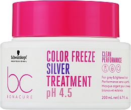 Маска для седых и осветленных волос - Schwarzkopf Professional Bonacure Color Freeze Silver Treatment pH 4.5 — фото N1