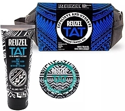 Парфумерія, косметика Набір - Reuzel TAT Exfoliate & Hydrate Duo Travel Kit (wash/100ml + balm/35g + bag/1pcs)