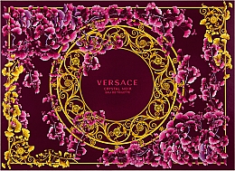 Versace Crystal Noir - Набор (edt/90ml + edt/mini/5ml + sh/gel/100ml + b/lot/100ml) — фото N1